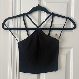 Zara Black Ribbed Top